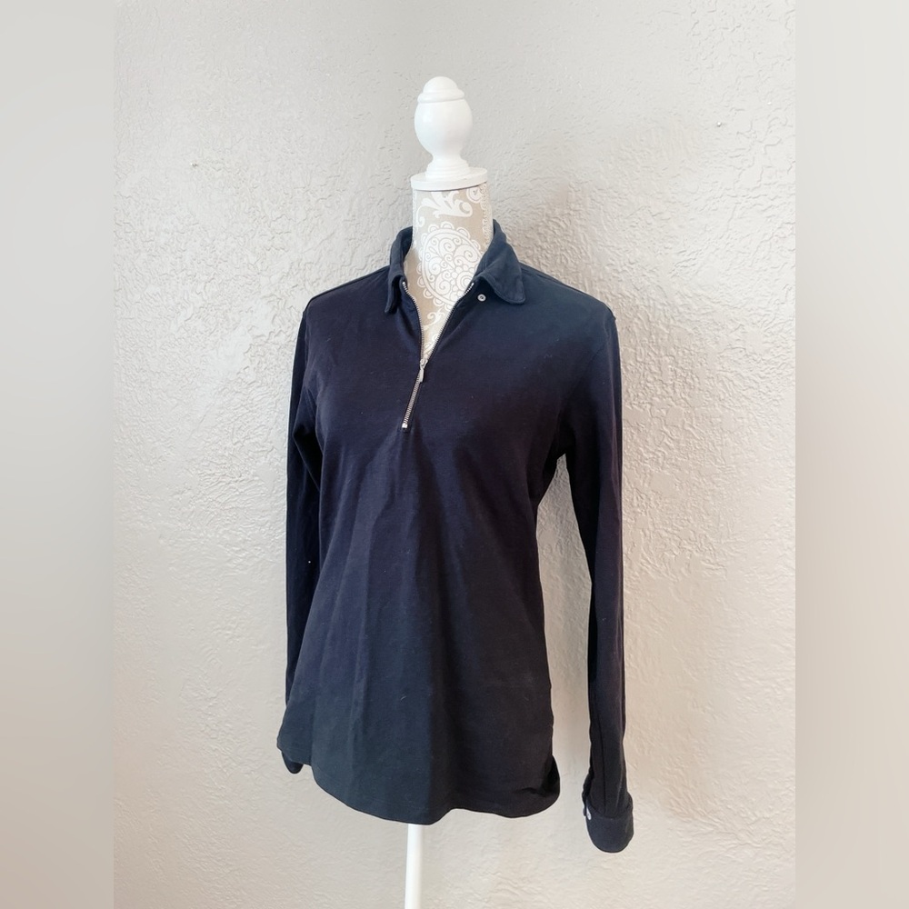 Ciszere men’s quarter zip pullover in black warm size small slim fit